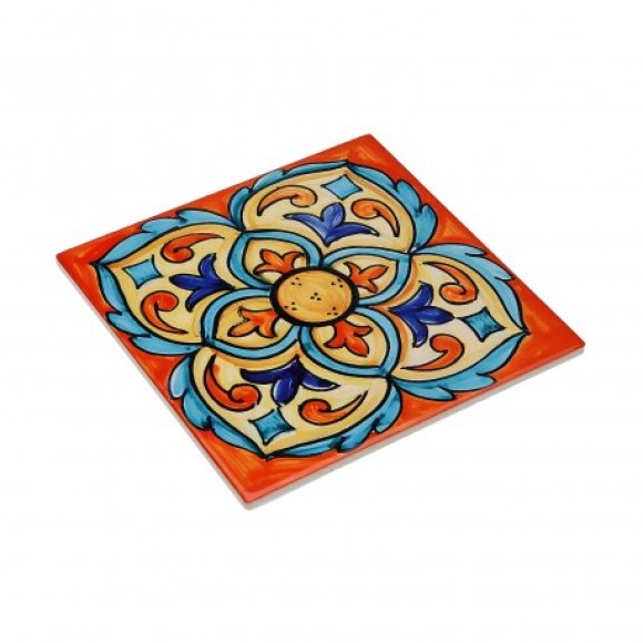 VERSA SOTTOPENTOLA IN CERAMICA "AZULEJO" ARANCIONE - 20x0,6x20 CM VERSA SOTTOPENTOLA IN CERAMICA "AZULEJO" ARANCIONE - 20x0,6x20 CM